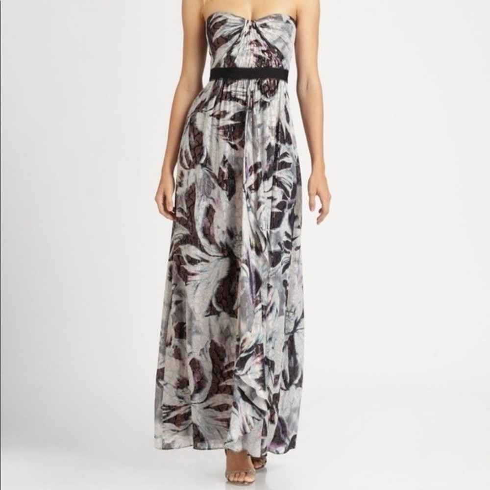 BcbgMaxAzria Flora Print Sweetheart Gown Sz 2
